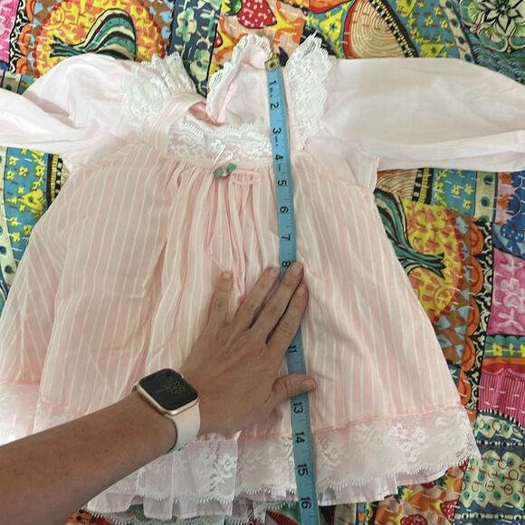 Vintage Bryan Pink Lace Dress Set - Picture 9 of 9